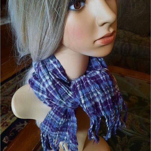 J. Crew Accessories - 2/$20 J CREW Scarf Plaid Crinkled Fuzzy